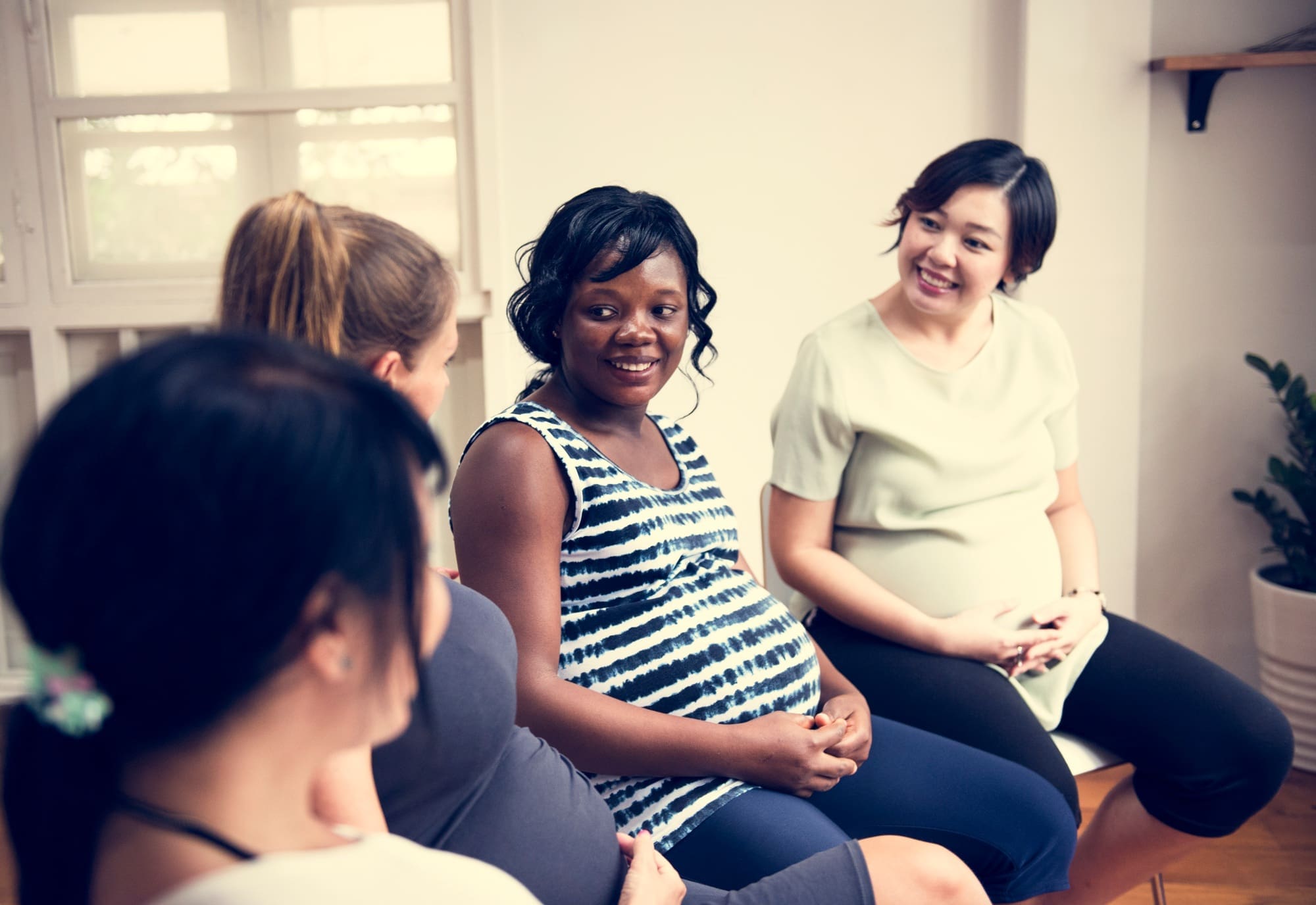 Expectant mothers at antenatal classes in Waverley, Johannesburg